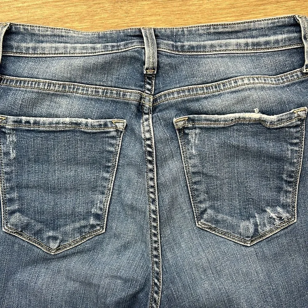 Flying Monkey Platinum Ankle Skinny Jeans with Distressed Hem